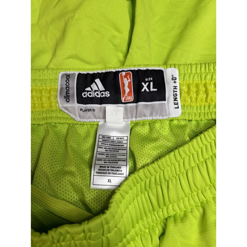 adidas Neon Yellow Athletic Shorts with Blue and Red Accents - Picture 8 of 8